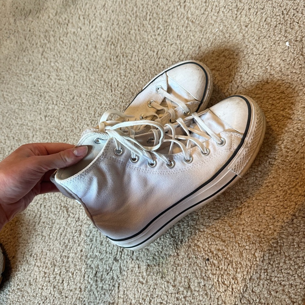 Converse White High-Top Sneakers